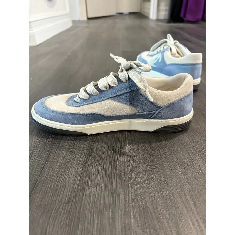 Chanel Suede Kidskin CC Low Sneakers Size 39(9)